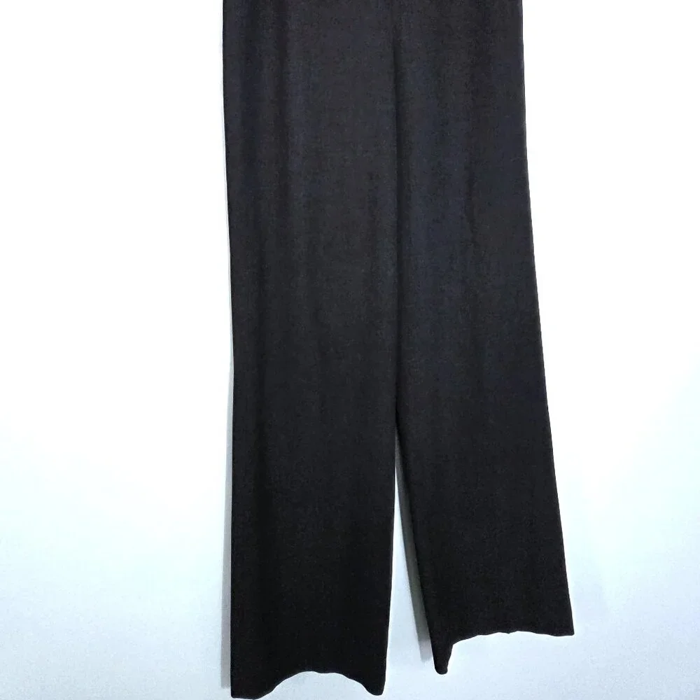 Talbots Dark Gray Stretch Flat Front Trousers Dress Pants Size 4